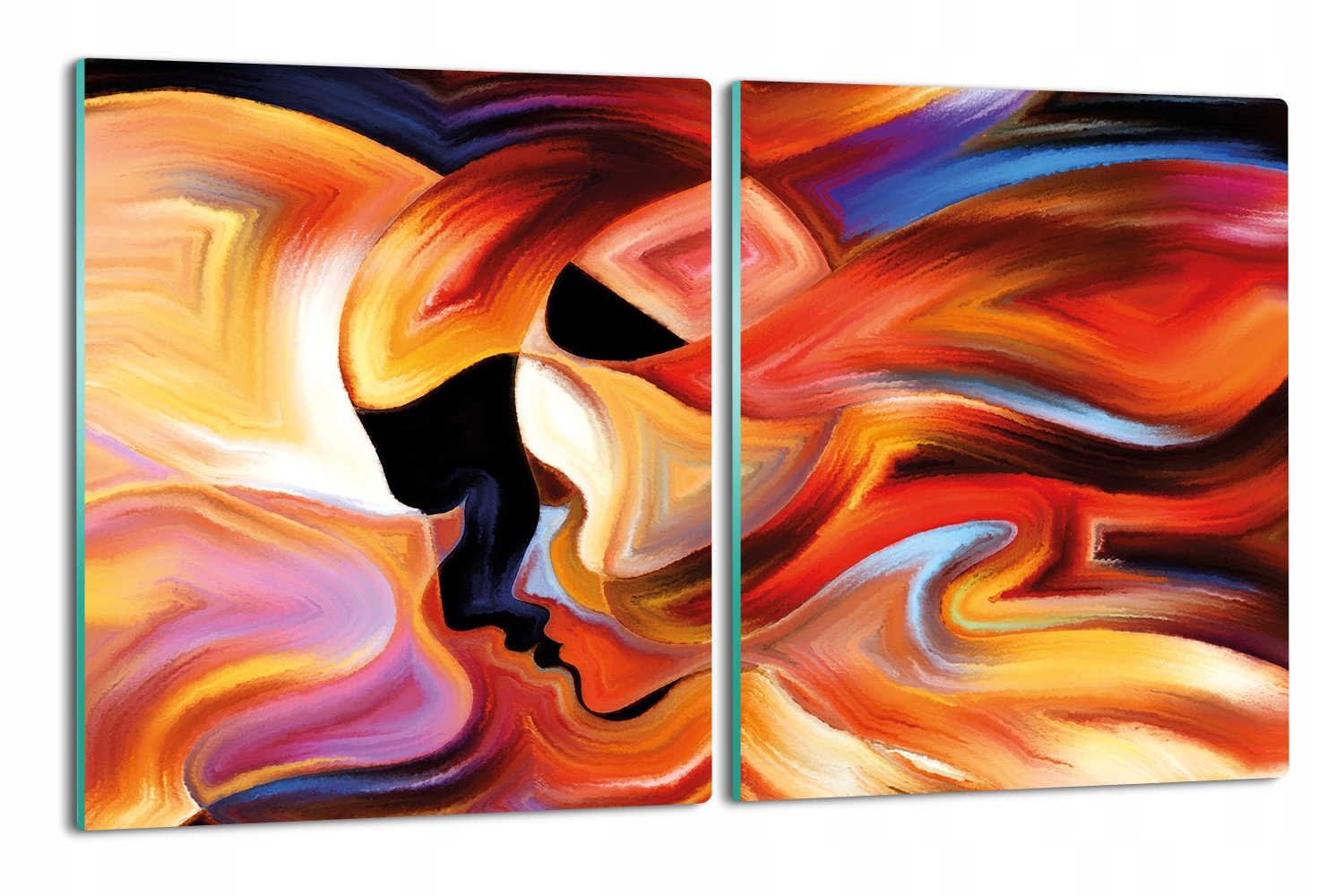 2x splashback 40x52 s potiskem Abstraktní tvář