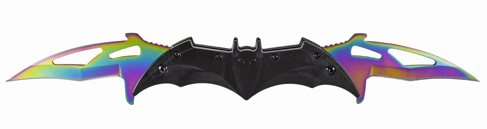 Nůž S 2 Čepelemi Batman Cosplay Comic Con Pružinový Klip