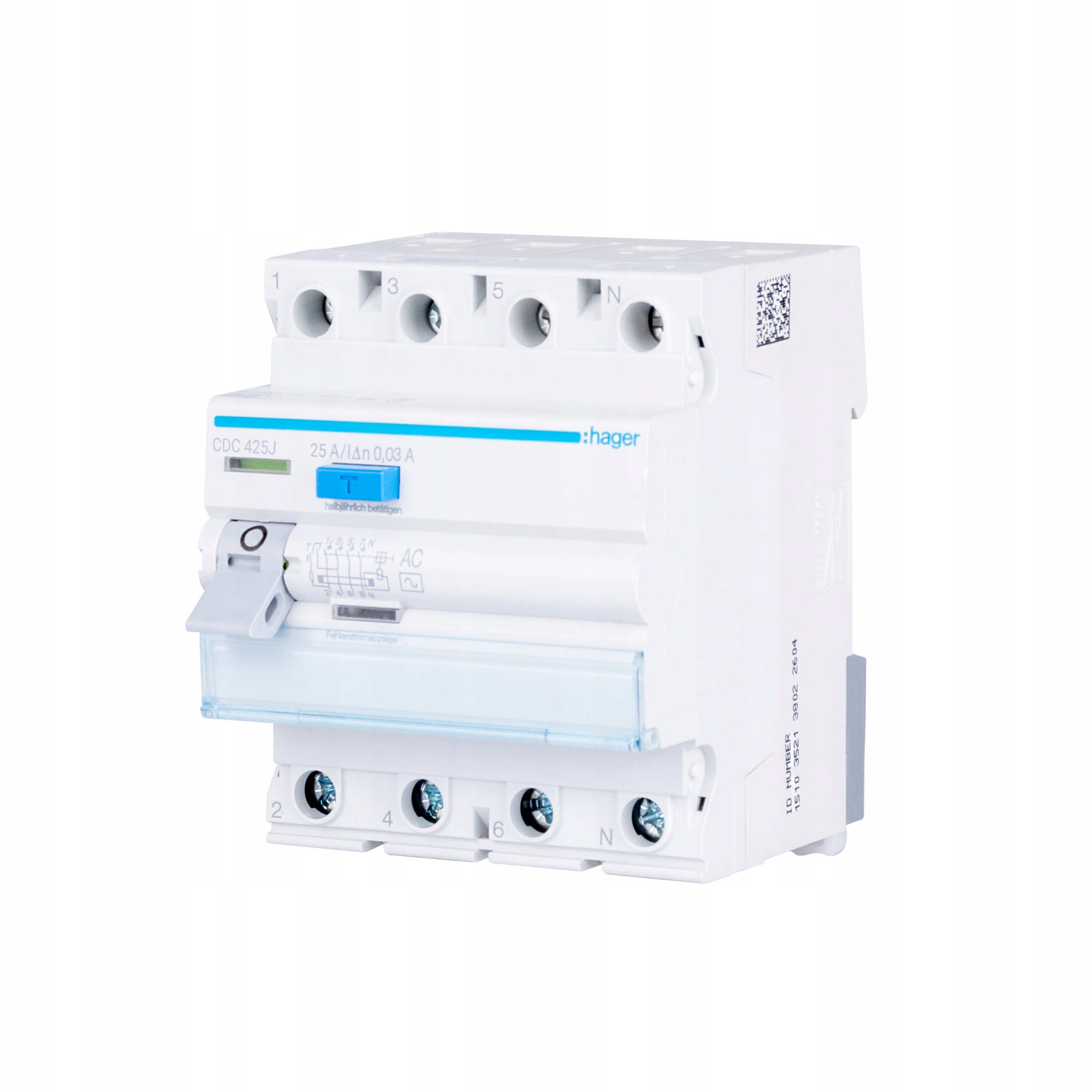 

Wyłącznik różnicowoprądowy 3F Hager 25A CDC425J