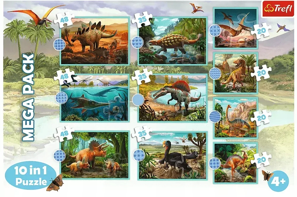 

Trefl Puzzle 10W1 W Świecie Dinozaurów