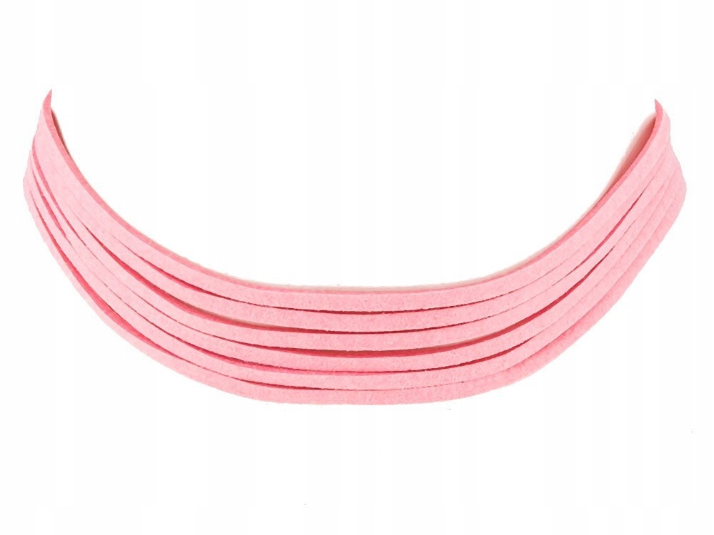 

Choker różowy Paski zamszowy Naszyjnik