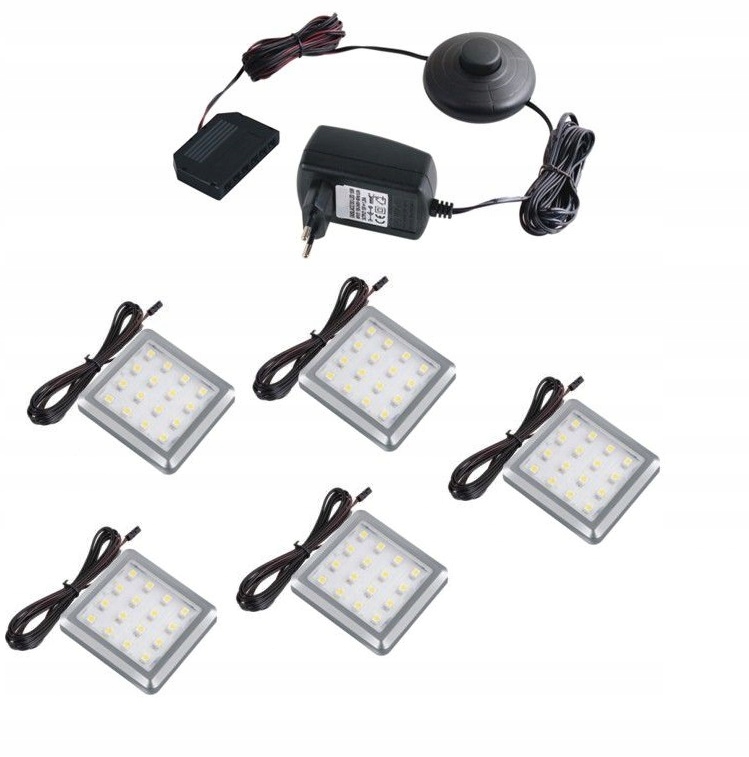 5 punktowe oświetlenie LED SQUARE 1 KOLOR