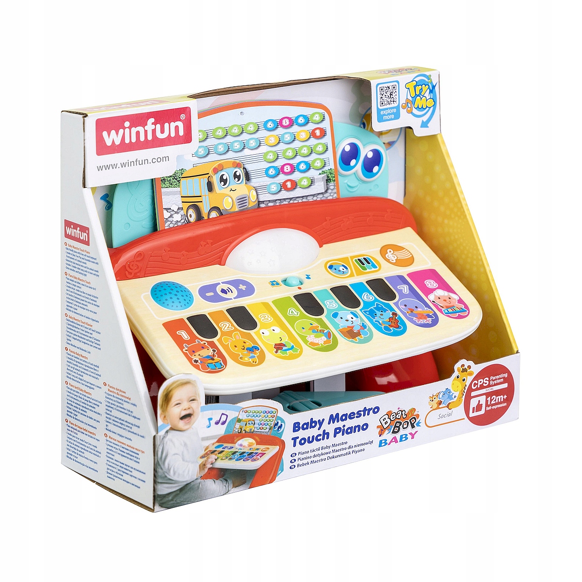 WINFUN Pianinko dotykowe interaktywne 230801 SMILY PLAY