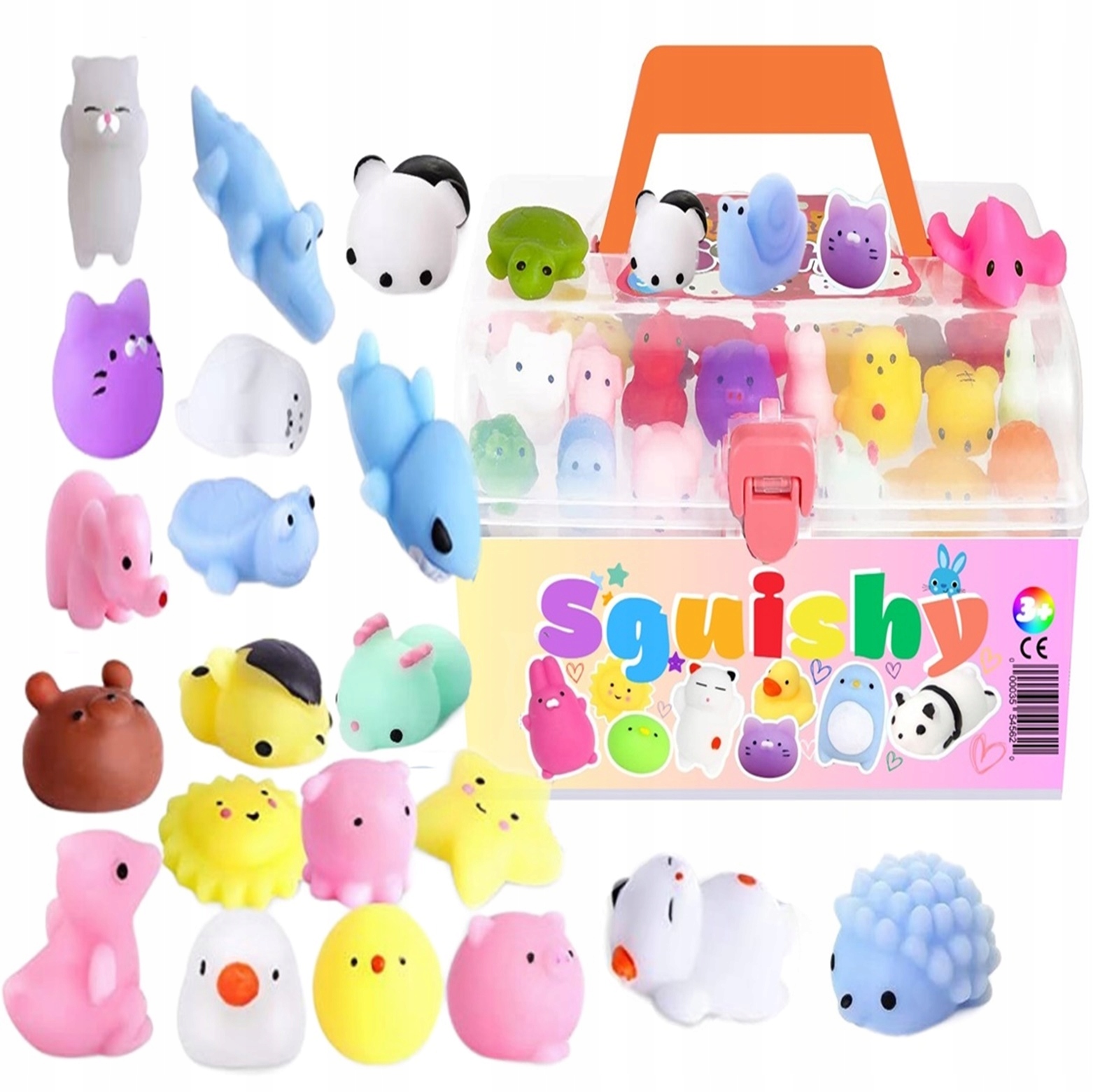

Zestaw Mochi Squishy Gniotki Gniotek 24 Sztuki