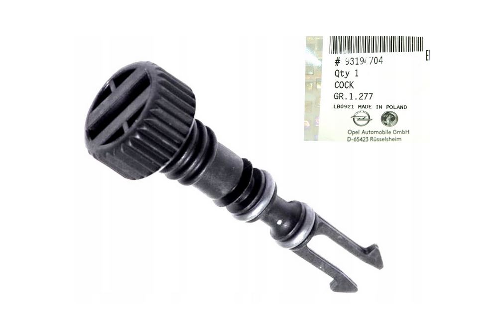 KOREK SPUSTOWY CHŁODNICY OPEL ORYGINAŁ