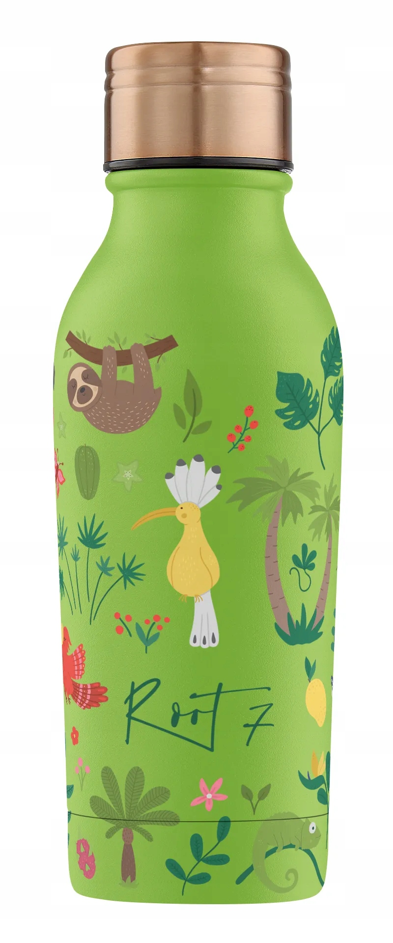 Root7 Termoláhev Jungle Friends Zelená na vodu pro děti 350 ml