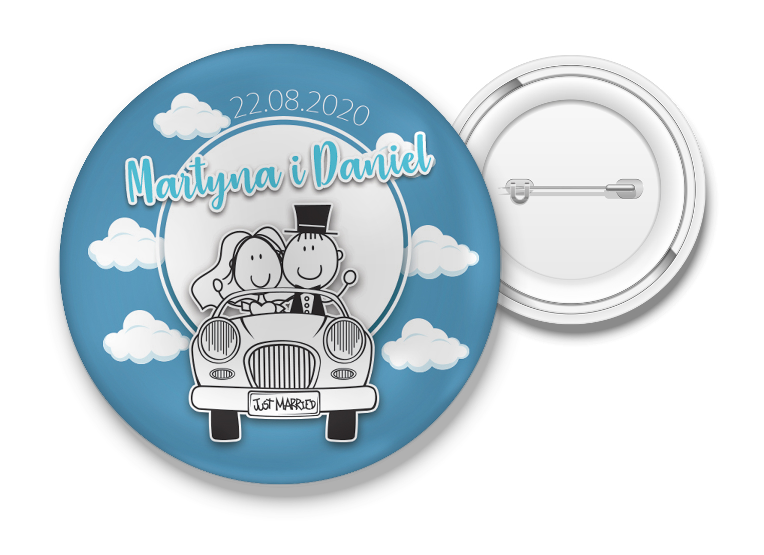 

Przypinka button Ślub podziękowania dla Gości