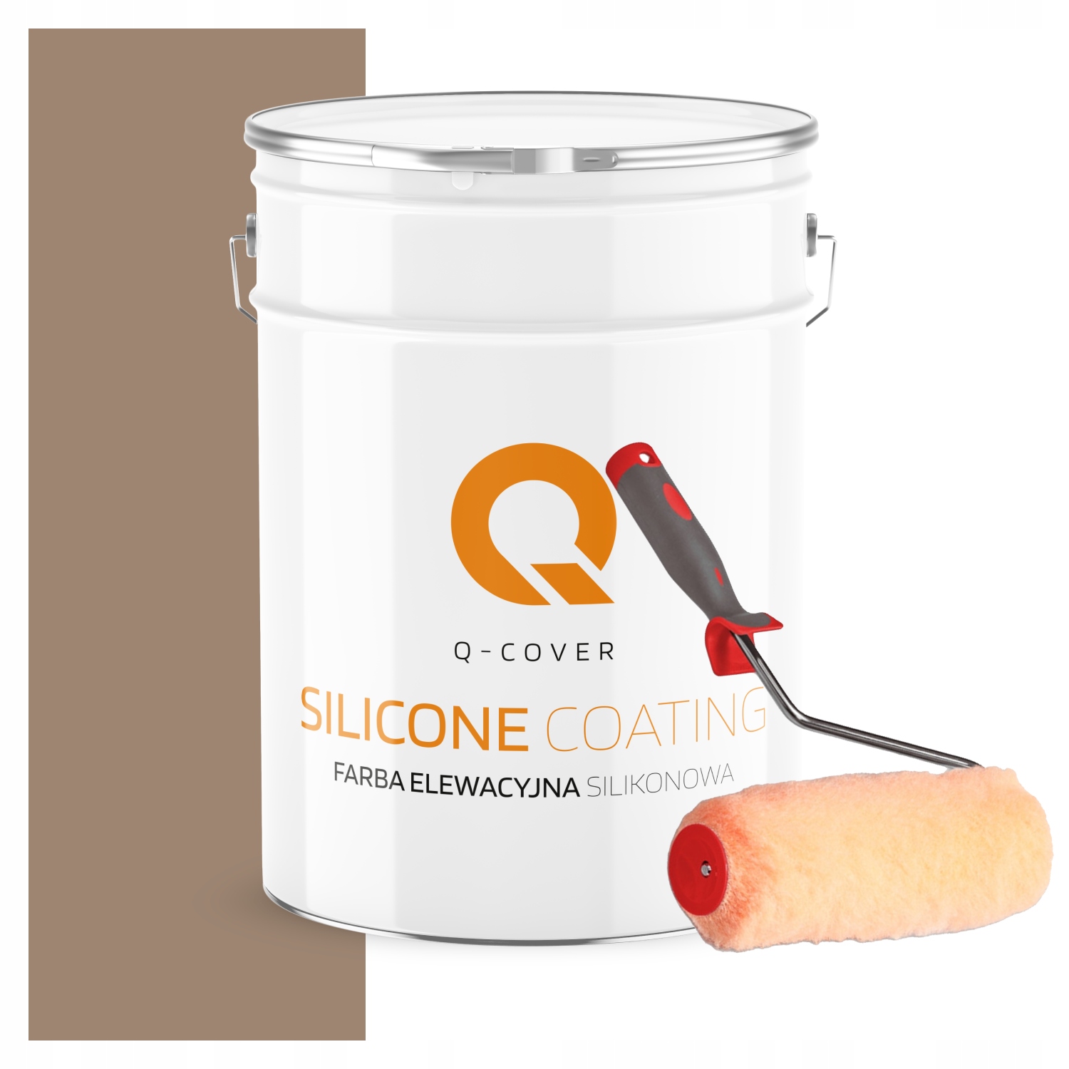 Vonkajšia fasádna farba na omietku 10L, orechová farba valček