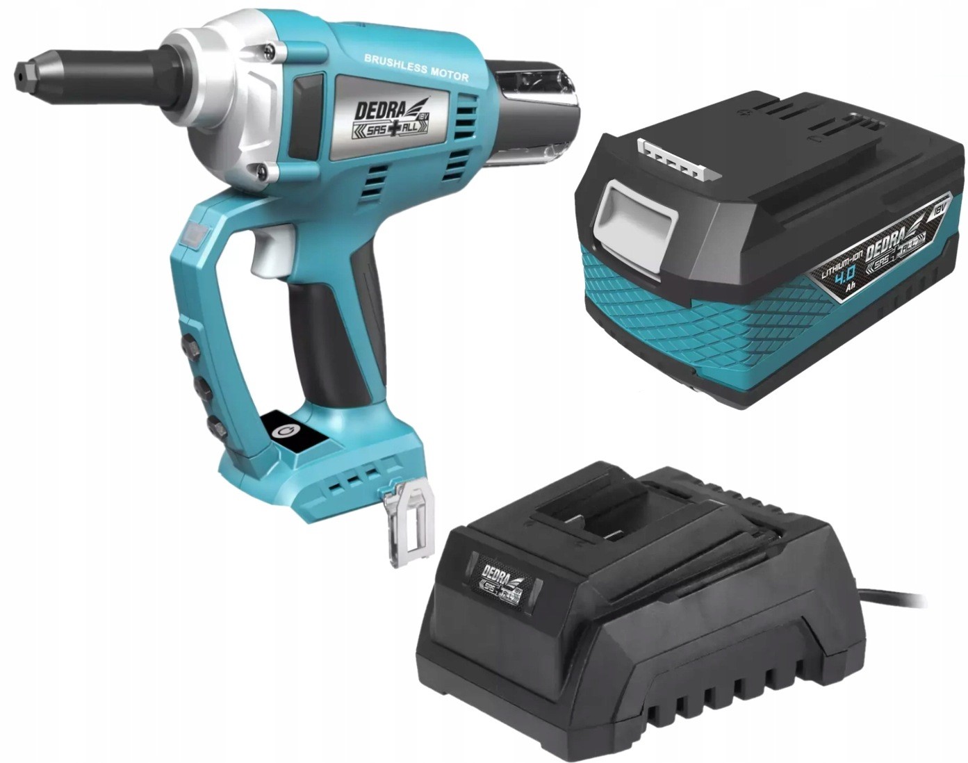DEDRA NITOWNICA BEZSZCZOTKOWA+AKU 4AH+ŁADOWARKA