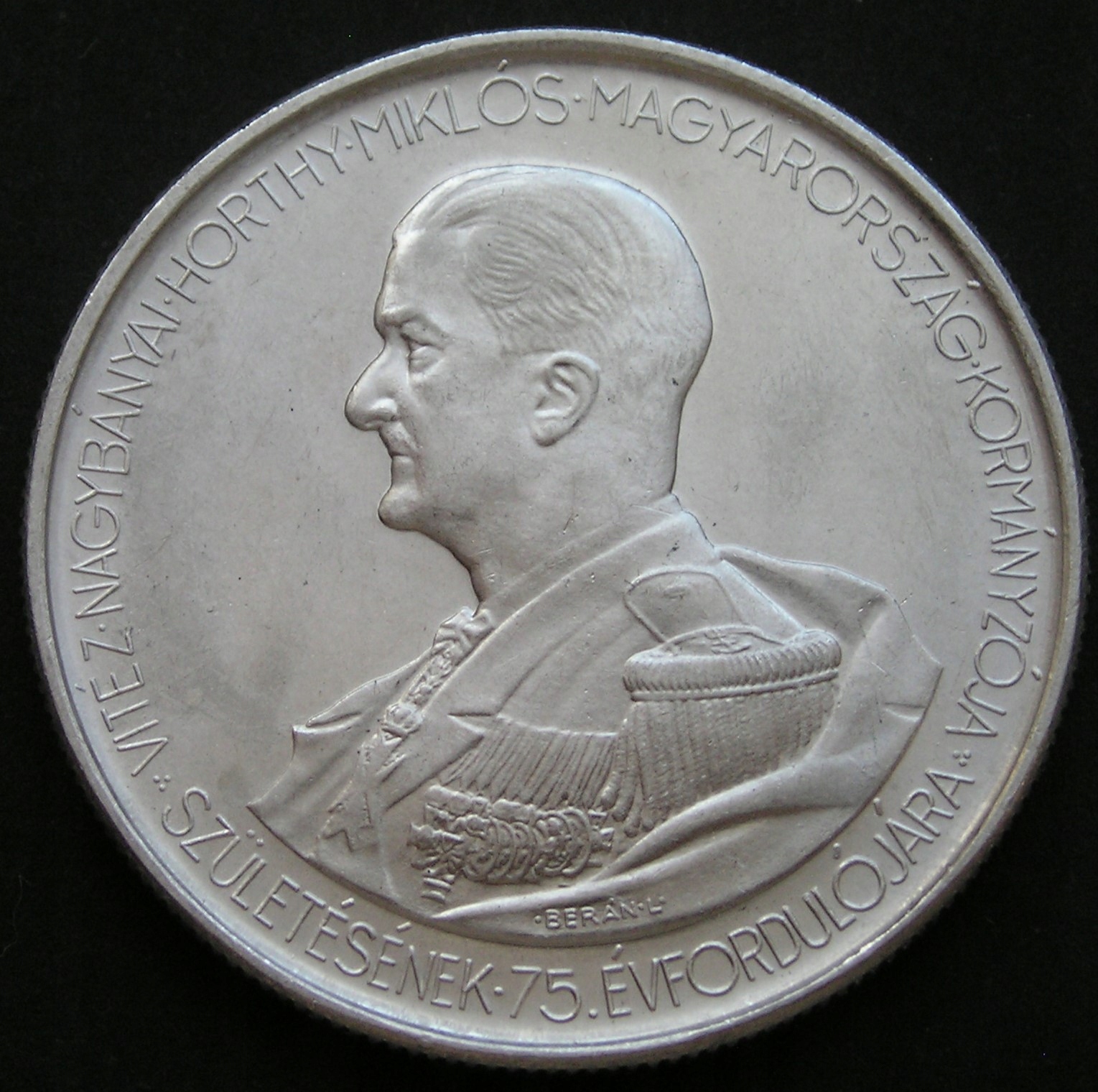 Węgry 5 pengo 1943 - admirał Miklos Horthy - stan 1/2