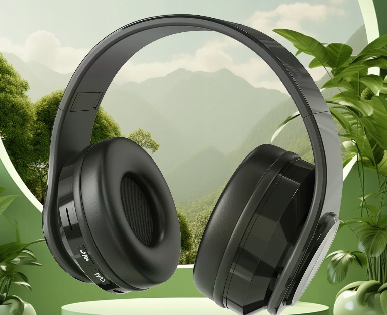 SŁUCHAWKI BEZPRZEWODOWE NAUSZNE BLUETOOTH MP3 MIKROFON RADIO Transmisja sygnału Bluetooth