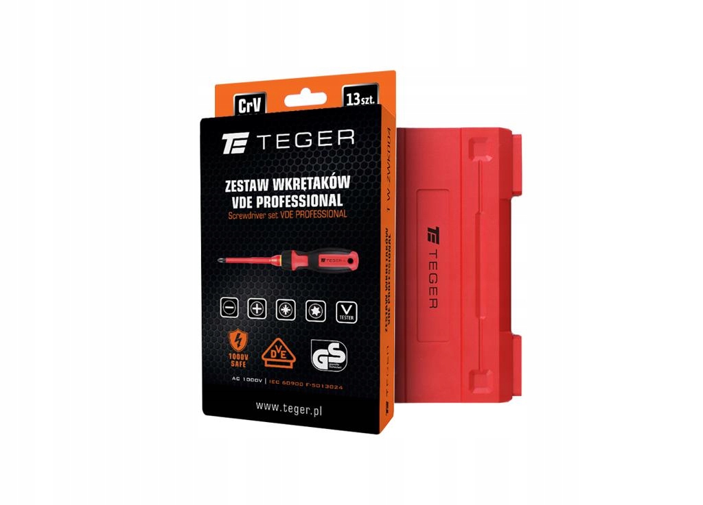 Rm Sada šroubováků Vde Professional 13 ks Certifikace Gs/vde Teger