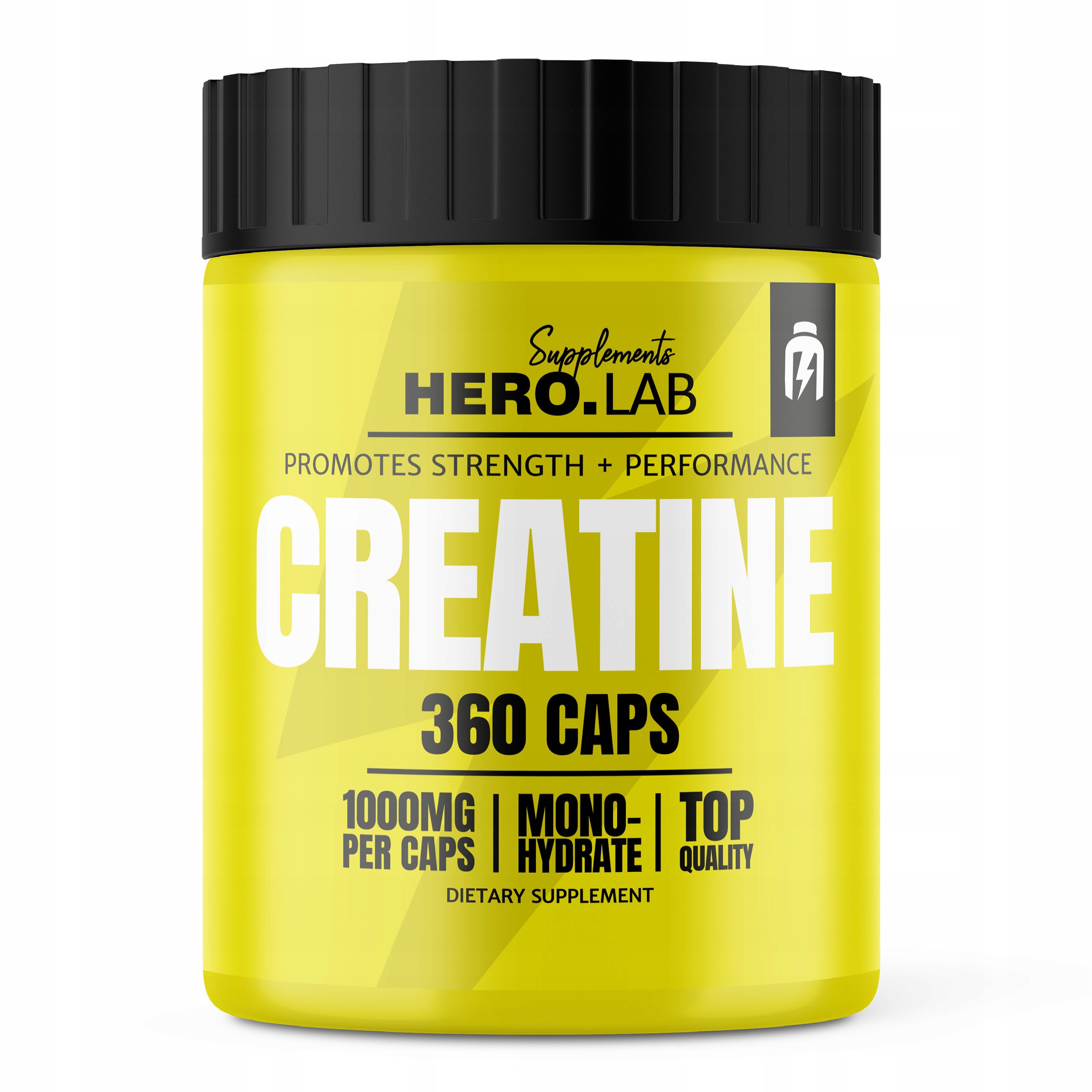 Kreatin Monohydrát Hiro.lab 360 kapslí Síla Veganská hmota 90 porcí