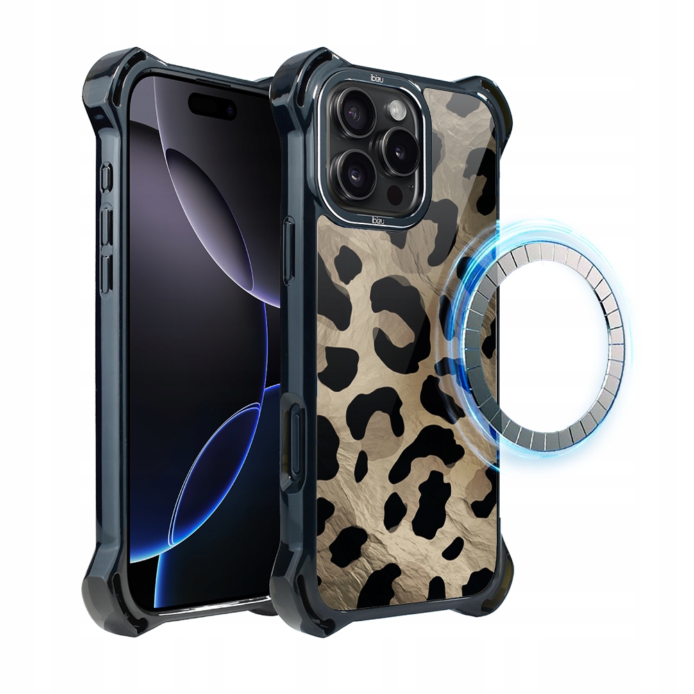 Pouzdro pro iPhone 16 Pro Ibizu DropGuard Ultra s MagSafe, Divoký Leopard