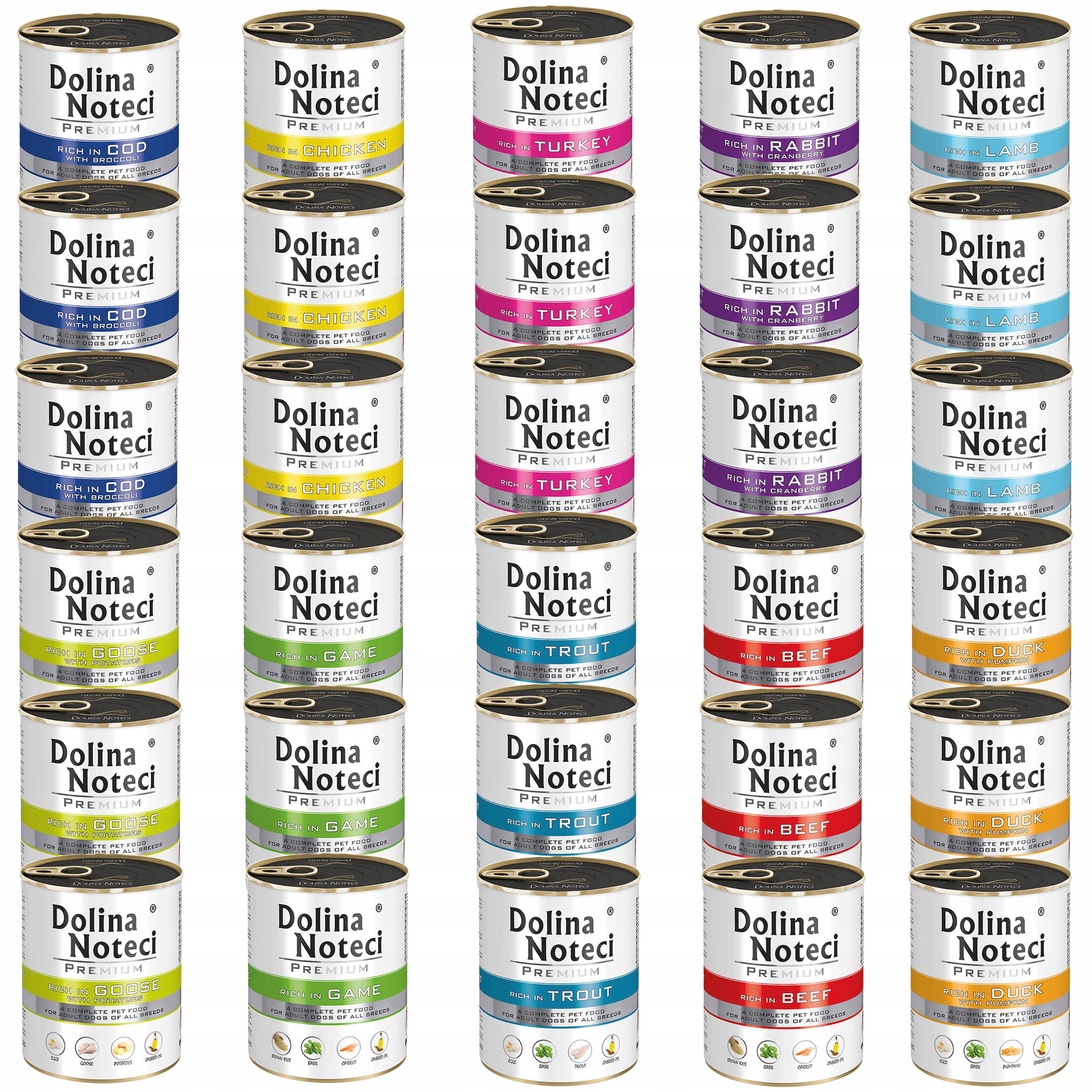 Levně Dolina Noteci Premium Krmivo pro psy mix chutí 30 x 800 g