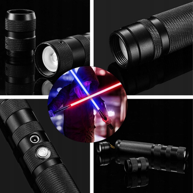 MIECZ ŚWIETLNY LED ŚWIETLNY ŚWIECĄCY WOJOWNIK ŚWIATŁO DŹWIĘK 14w1 Bohater Star Wars