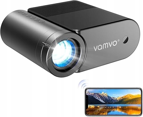 Vamvo przenośny projektor WiFi VideoProjector 1080P 200-calowy