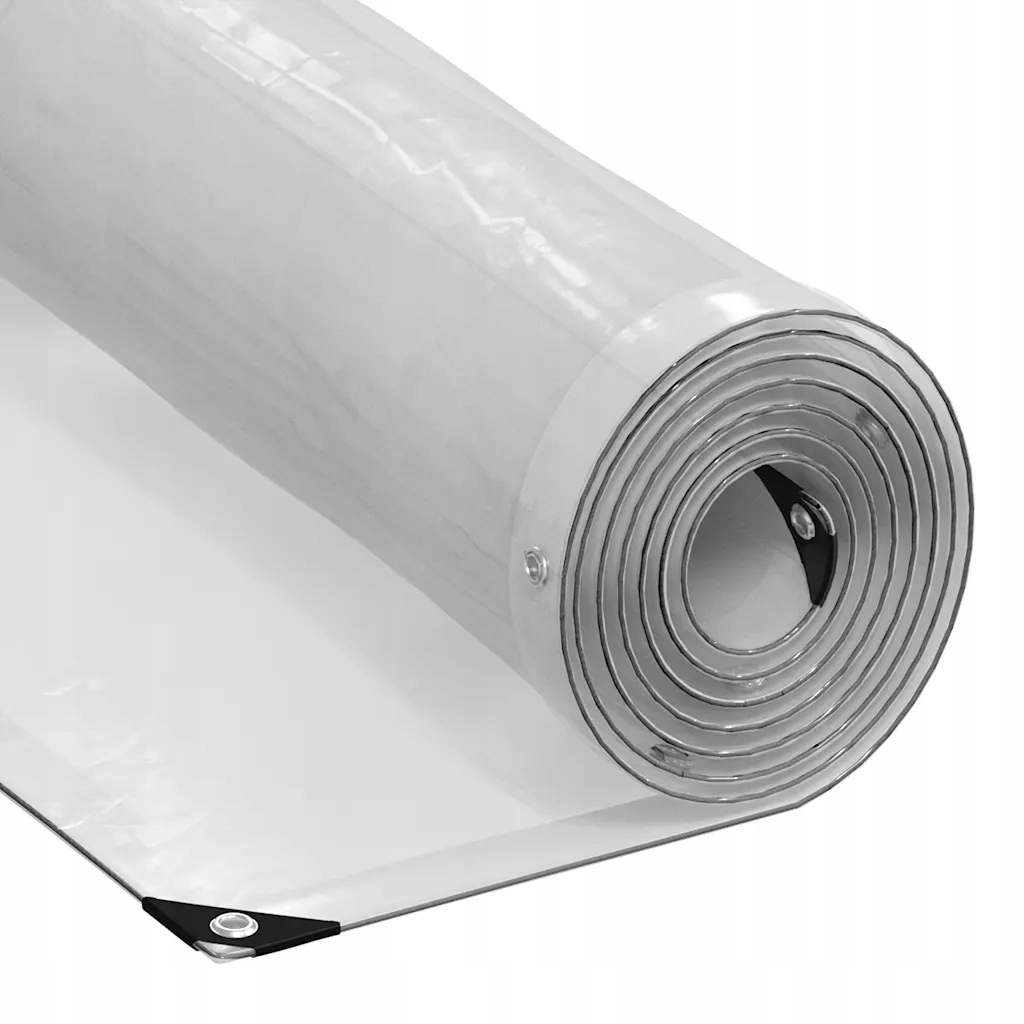 Kryt rostlin Pe 3x8 m průhledný/černý s oky 1 m