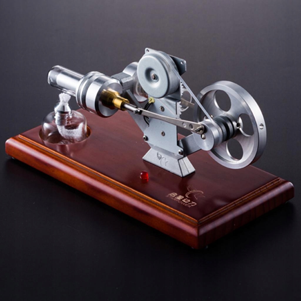 Stainless Steel Stirling Engine Motor Model Electric Generator with LED Bohater brak