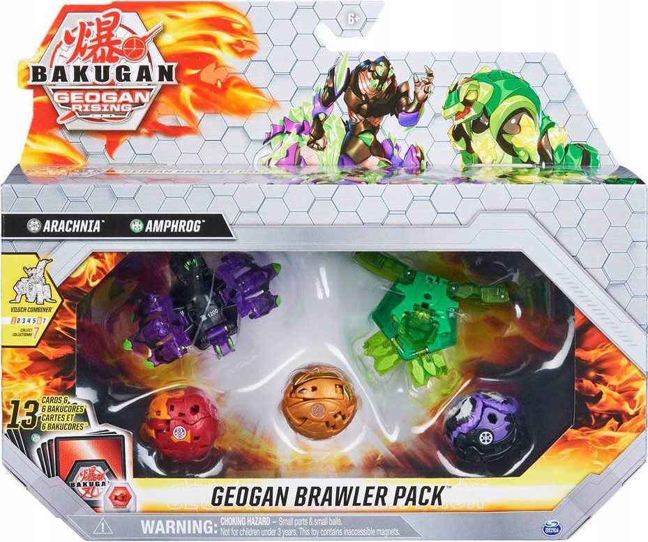 Bakugan Geogan Brawler Pack Arachnia Amphrog 5-PAK