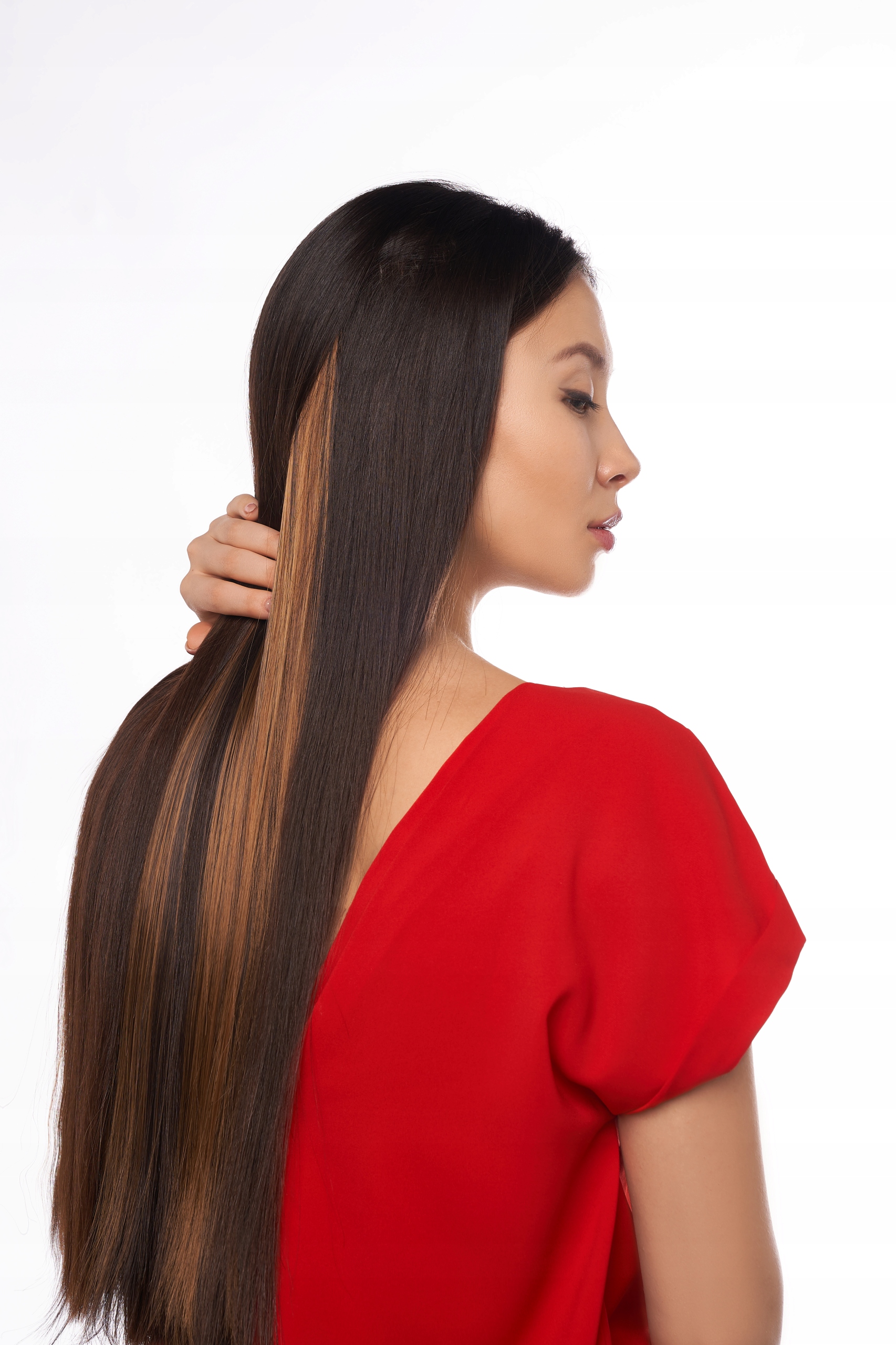 Doczepiane włosy Treski Clip in Proste 60 cm