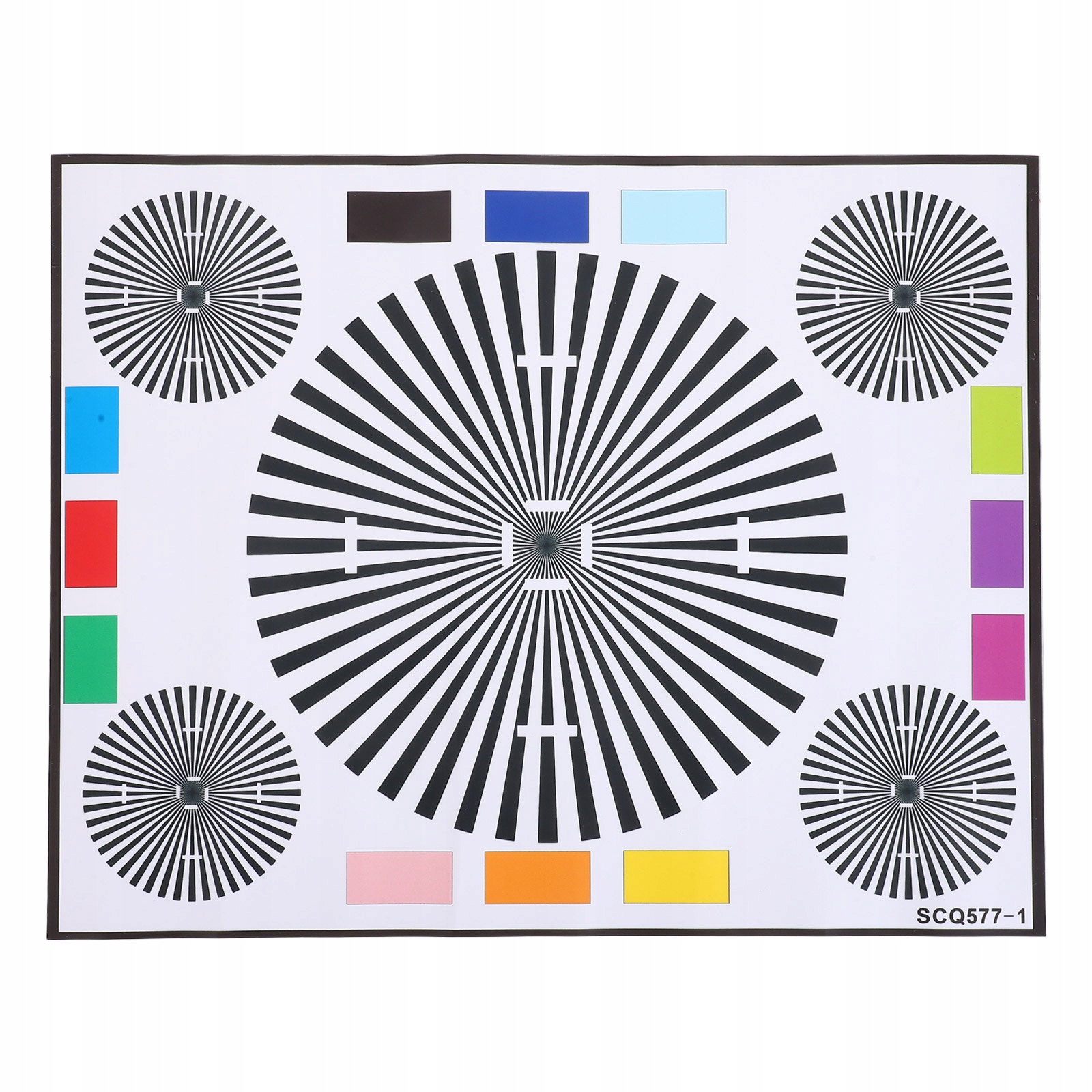 ŁATWA W UŻYCIU TABLICA KALIBRACYJNA OSTROŚCI APARATU Z KARTĄ KALIBRACJI KOLORÓW