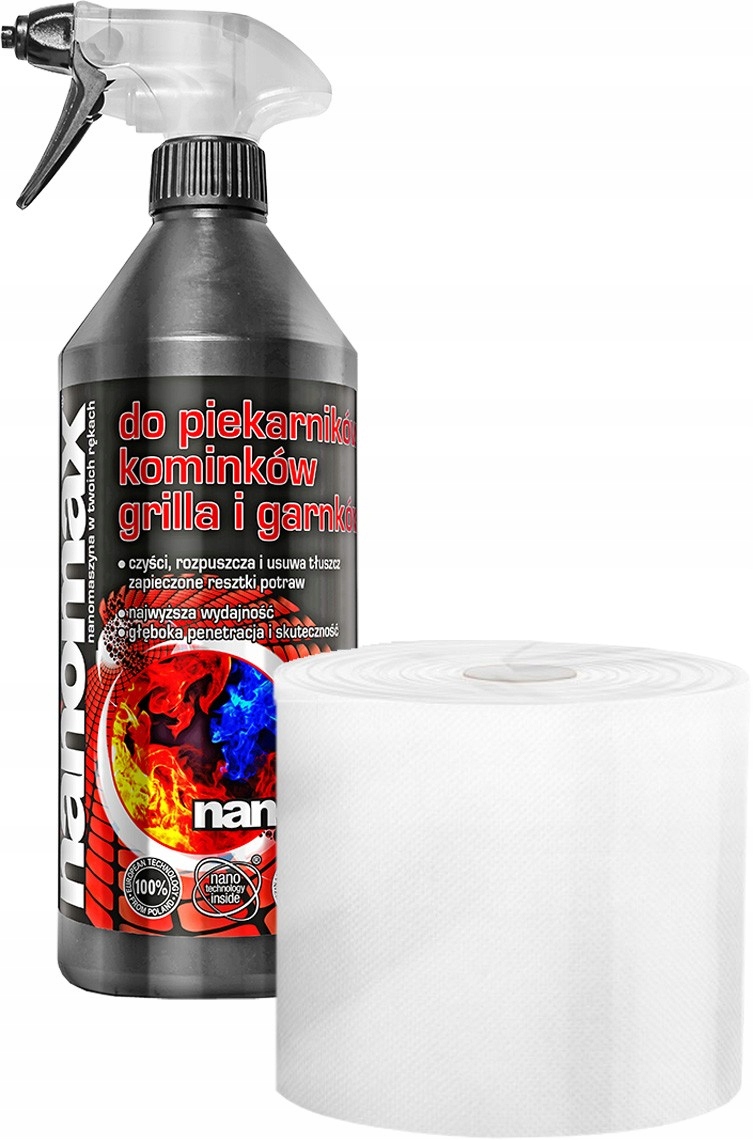 Levně Čisticí prostředek na trouby, krby, grily Nanomax 1 l Ručník 310 m