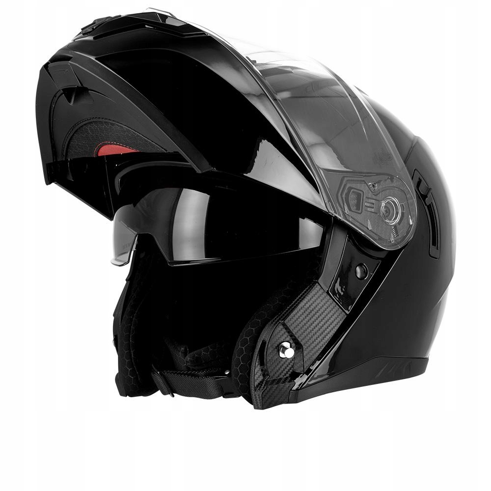 Kask Motocyklowy Szczękowy Osone Dualist blenda pod interkom Czarny M
