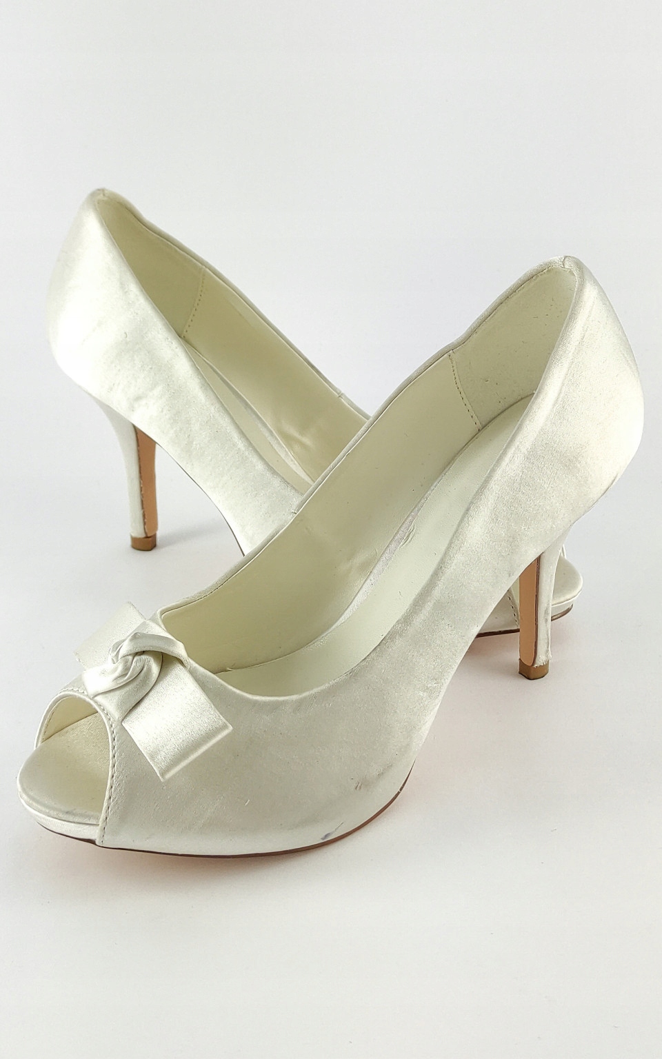 M18109 LA5 BUTY SATYNOWE ŚLUBNE MENBUR 38 Rozmiar 38