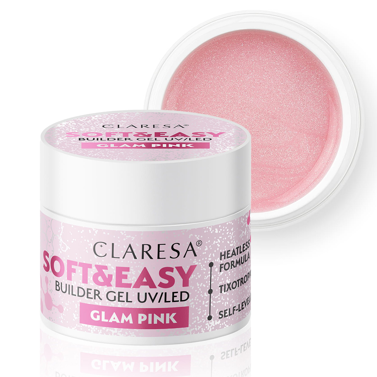

Claresa żel budujący gel do paznokci Glam Pink 45g