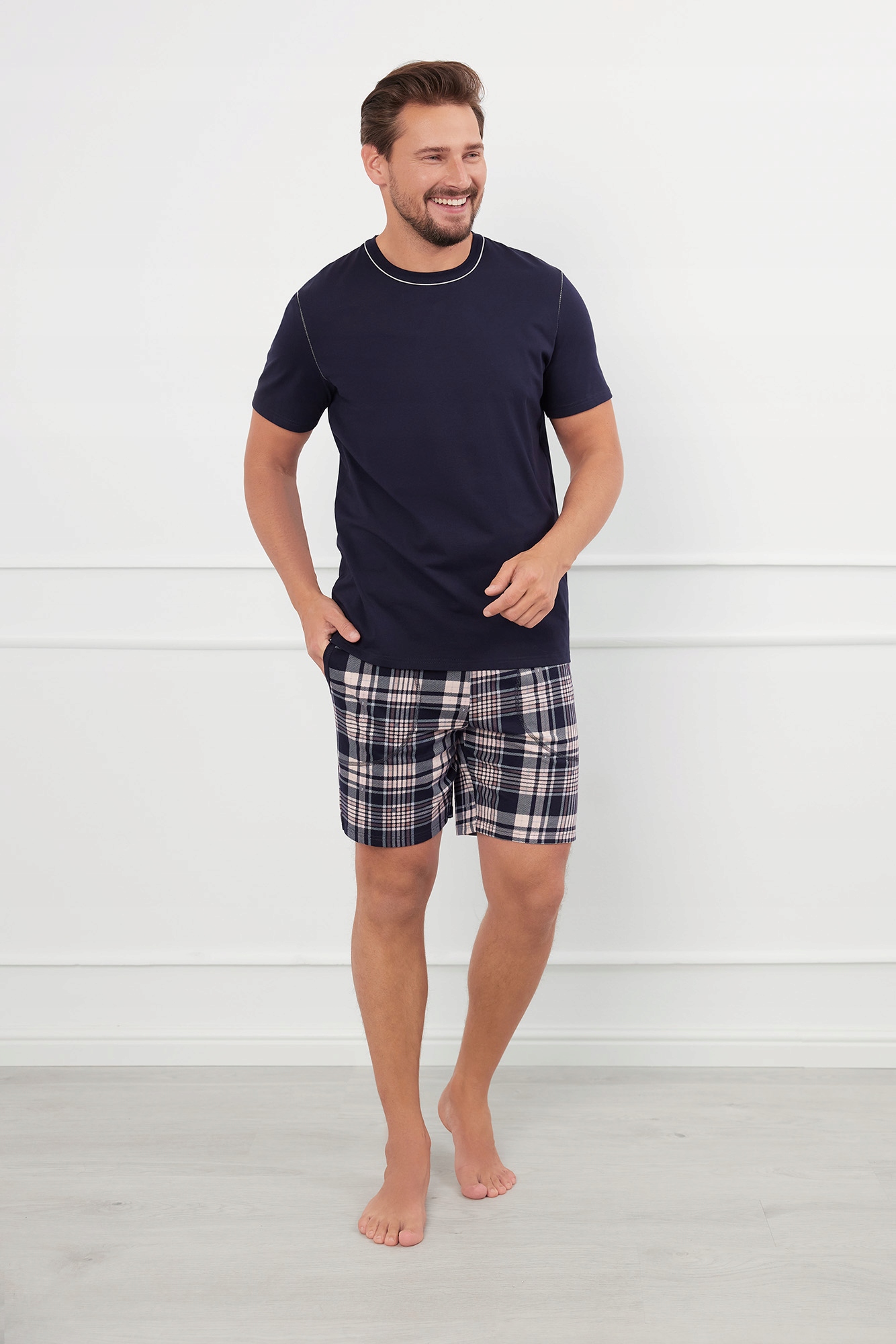 Edwin pánské pyžamo krátký rukáv, krátké kalhoty XL Italian Fashion