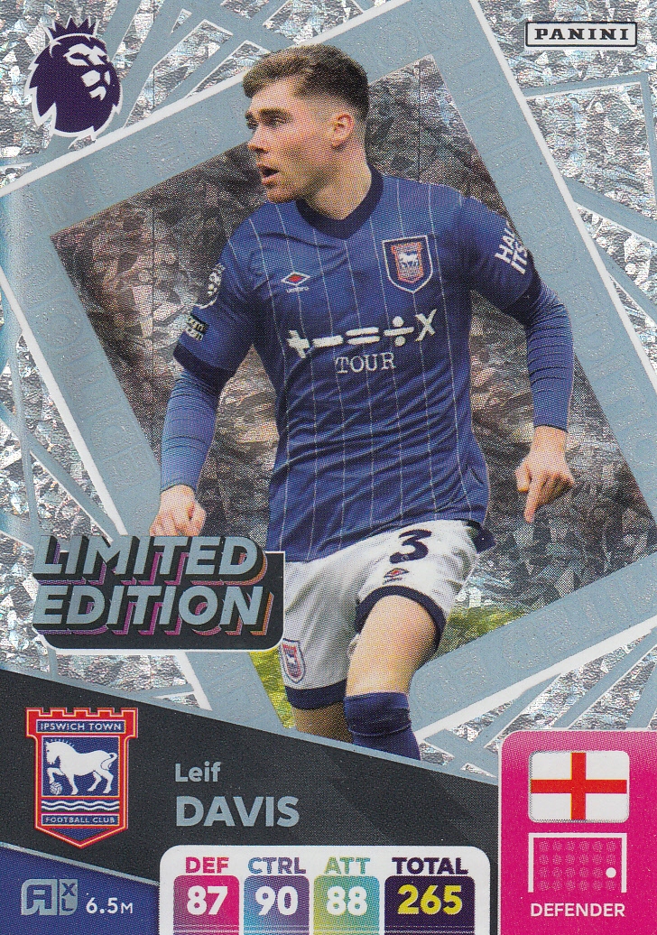 Premier League 2025 Adrenalyn XL karta Limited Edition Davis