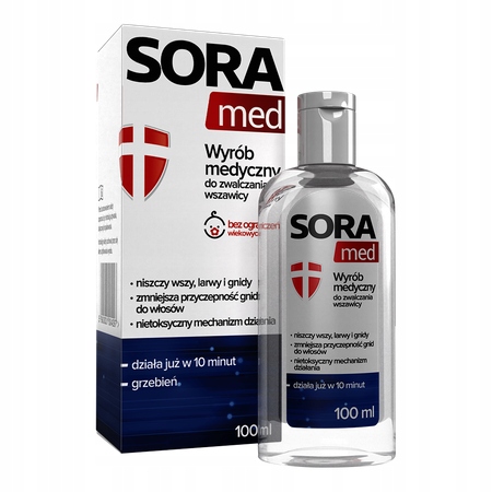 

Sora med płyn do zwalczania wszawicy głowy 100 ml