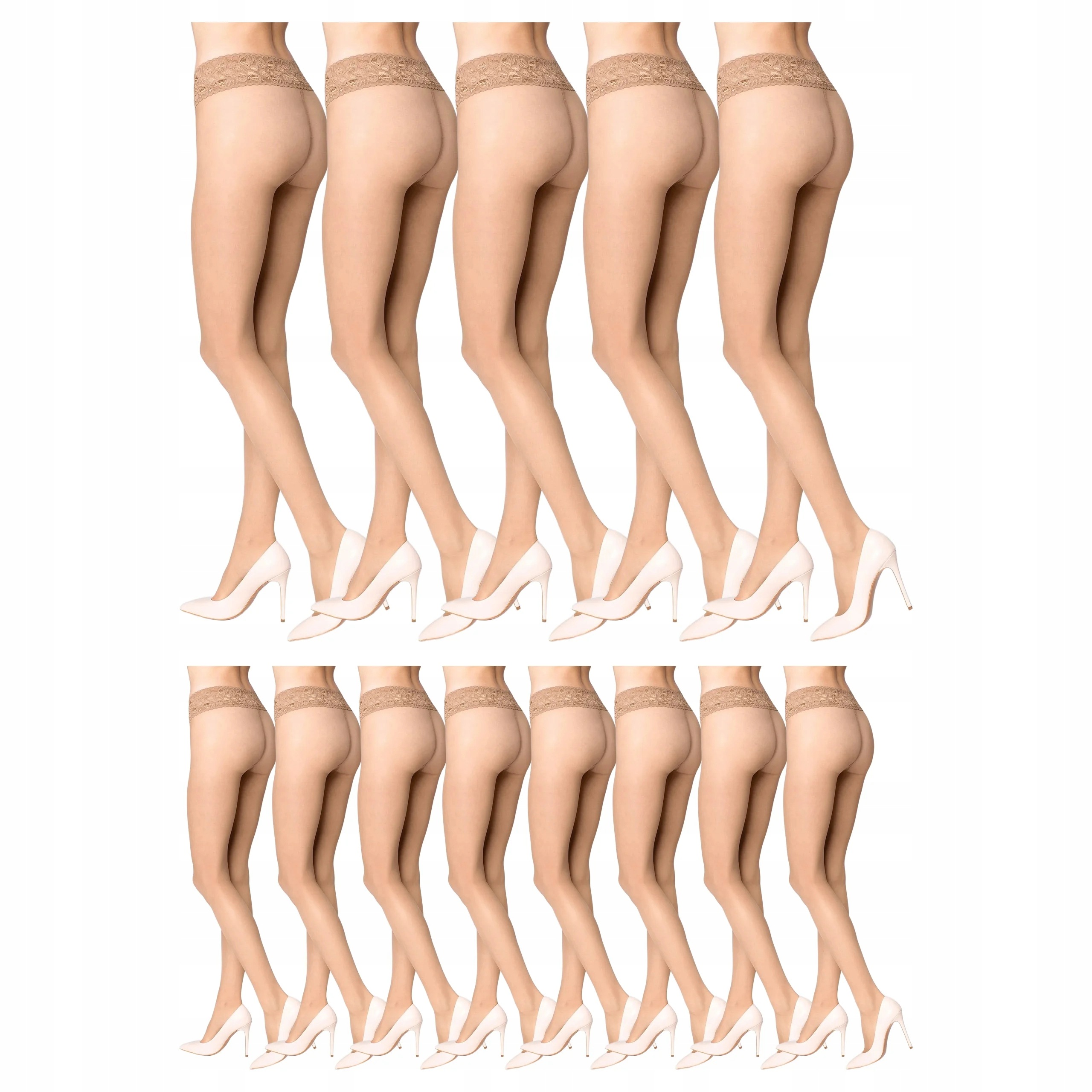 13 x Punčocháče Erotic Vita Bassa 30 den Marilyn Beige 3-M