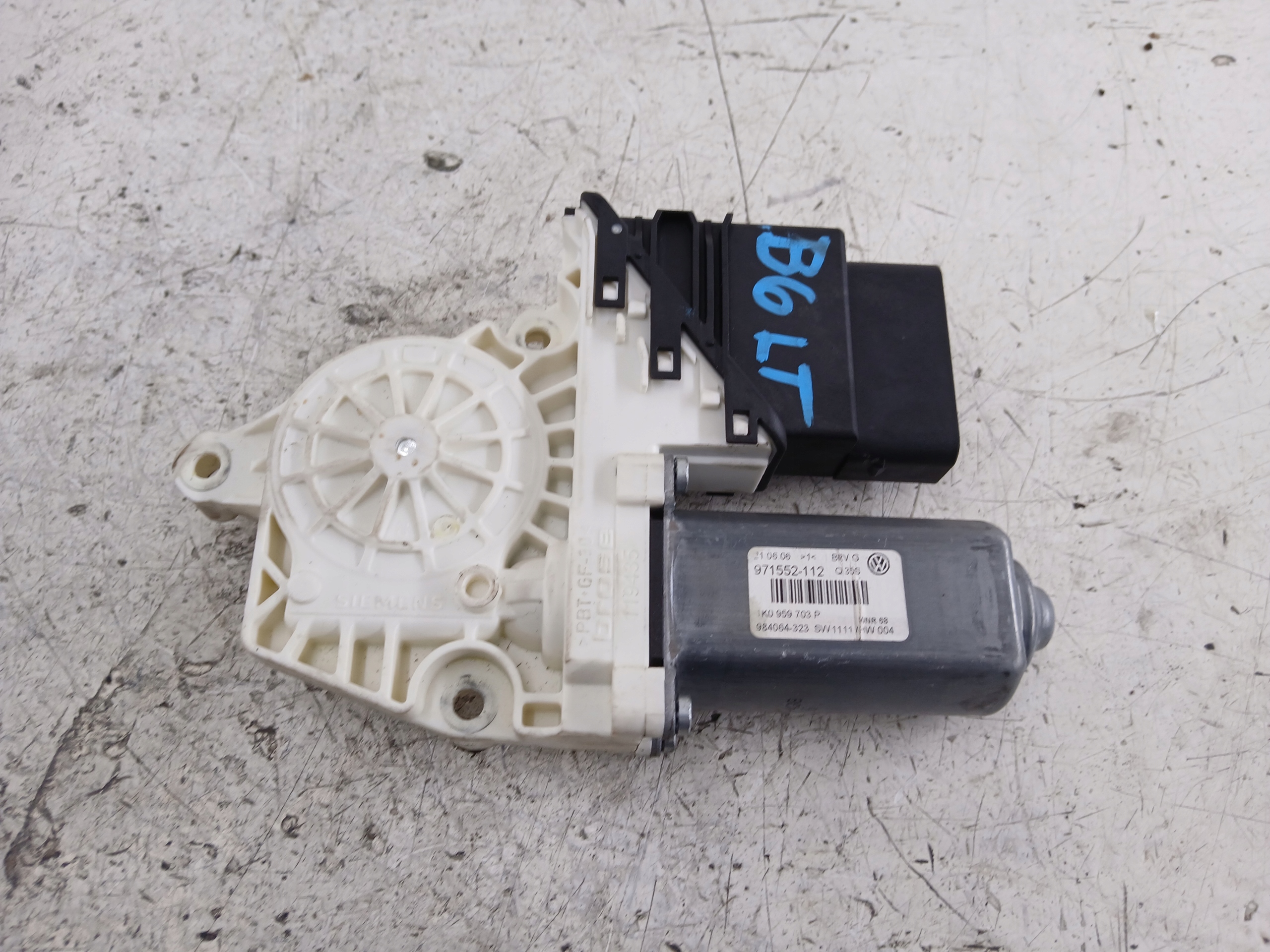 VW GOLF V PASSAT B6 mini motor windows left rear part 1K0959703P