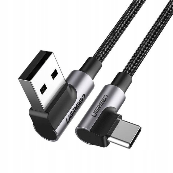 Ugreen kątowy kabel Usb Usb Typ C Quick Charge 3.0 QC3.0 3 A 1m US176 (sz