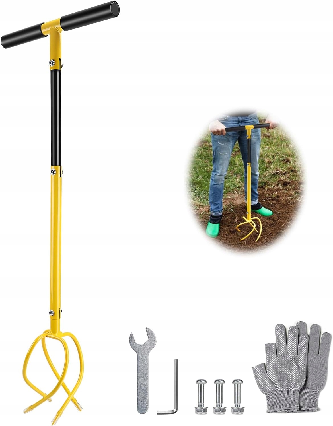 Zahradní dráp Twist kultivátor, vertikutátor, nastavitelná násada