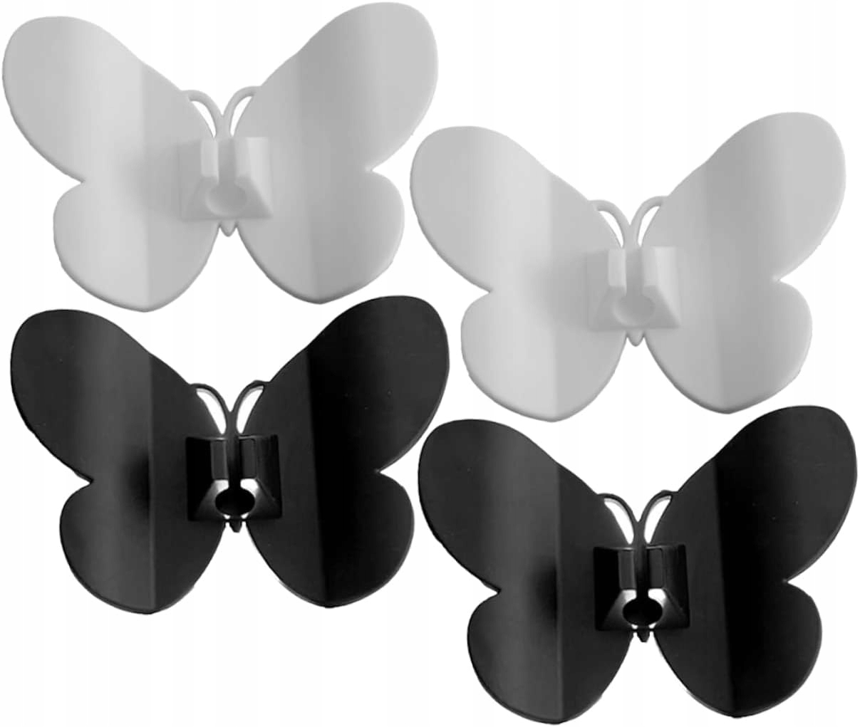 4x Uchwyt Do Kabli Organizer Na Przewody Samoprzylepny Owijka Biały Motylek