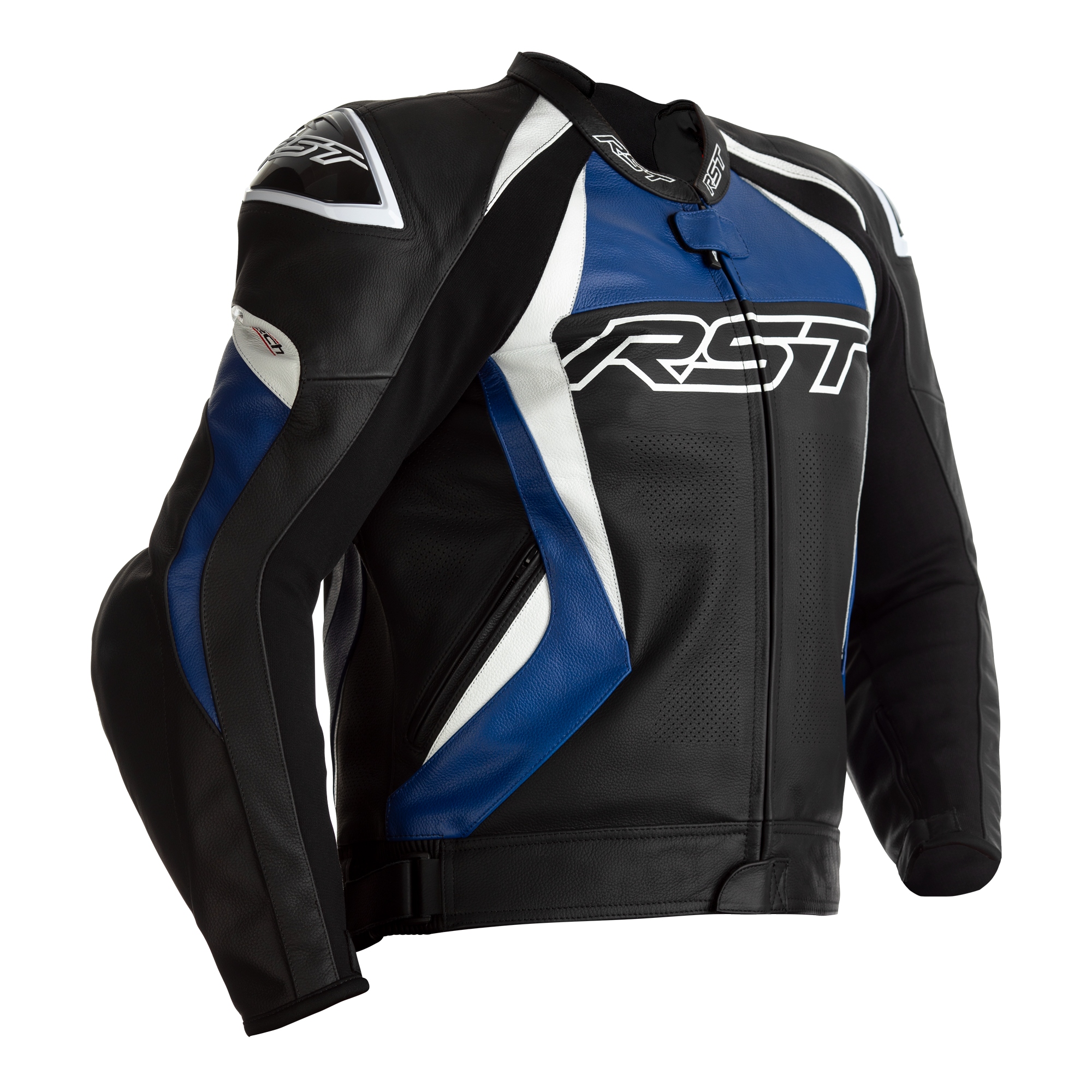 KURTKA SKÓRZANA RST TRACTECH EVO 4 CE BLACK/BLUE L 44