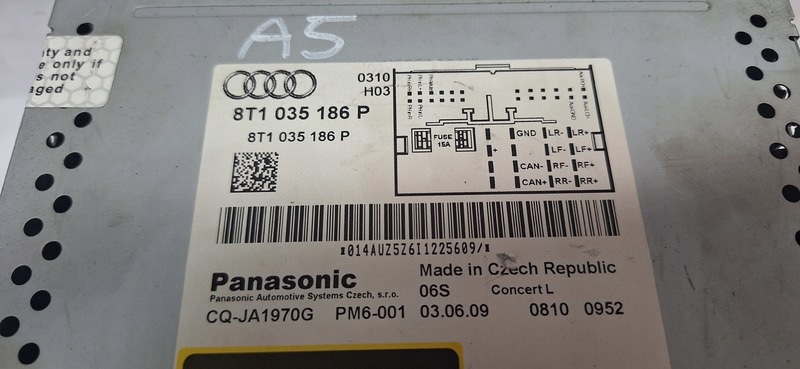RADIO AUDI A5 8T1035186P
