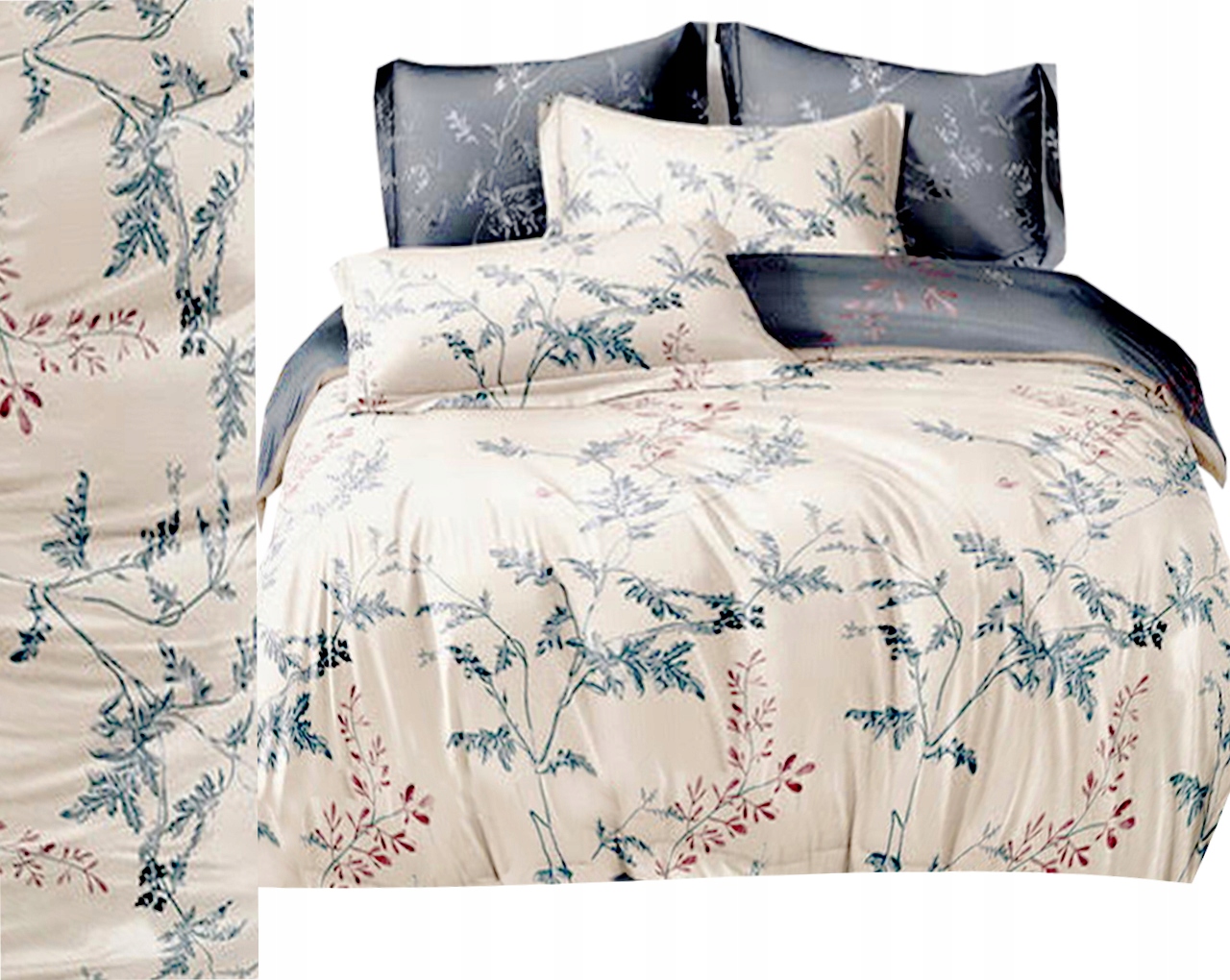 Flanelové teplé povlečení 200x220 2 povlaky 70x80 na zip, růže, květiny