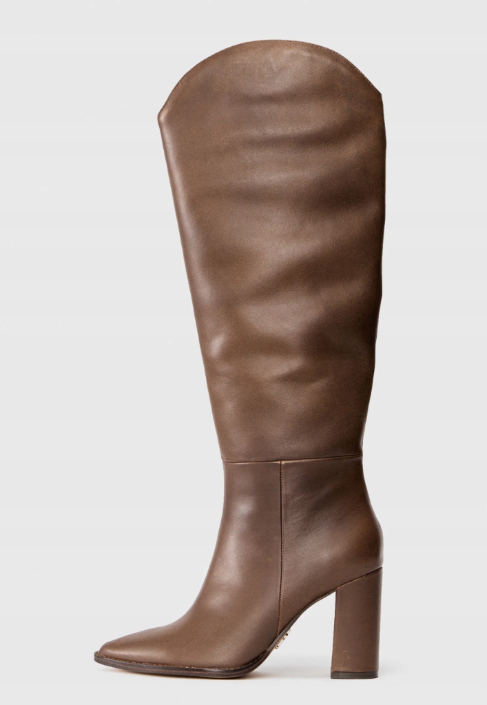 Boty Kozačky na podpatku Steve Madden Bixby 39 Hnědé