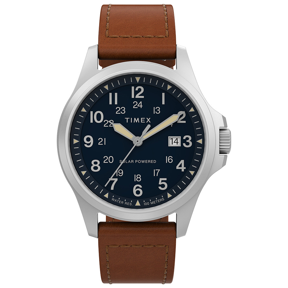 Pánské Hodinky Timex TW2V03600 hnědý řemínek