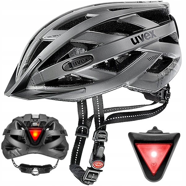 Cyklistická přilba Uvex City I-vo 52-57cm black+lampa