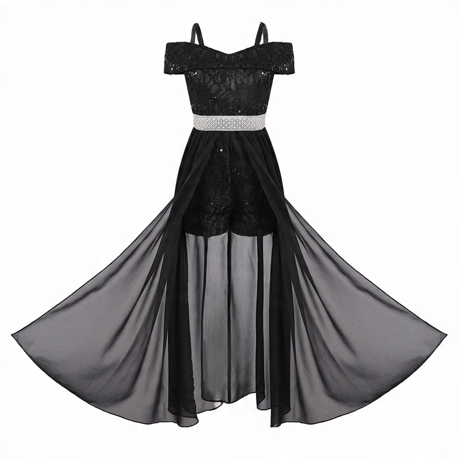 

Dona Black Suknia Komunia Druhna Slub 140/146