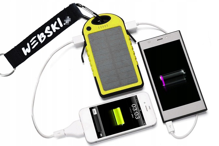 POWERBANK PANEL SŁONECZNY SOLARNY LATARKA LED Marka Nextcase