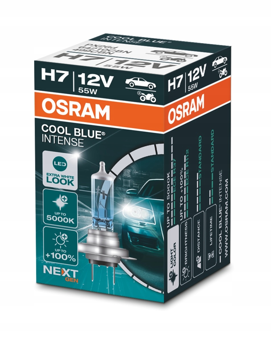 H7 OSRAM COOL BLUE INTENSE NEXT GENERATION NEW GEN