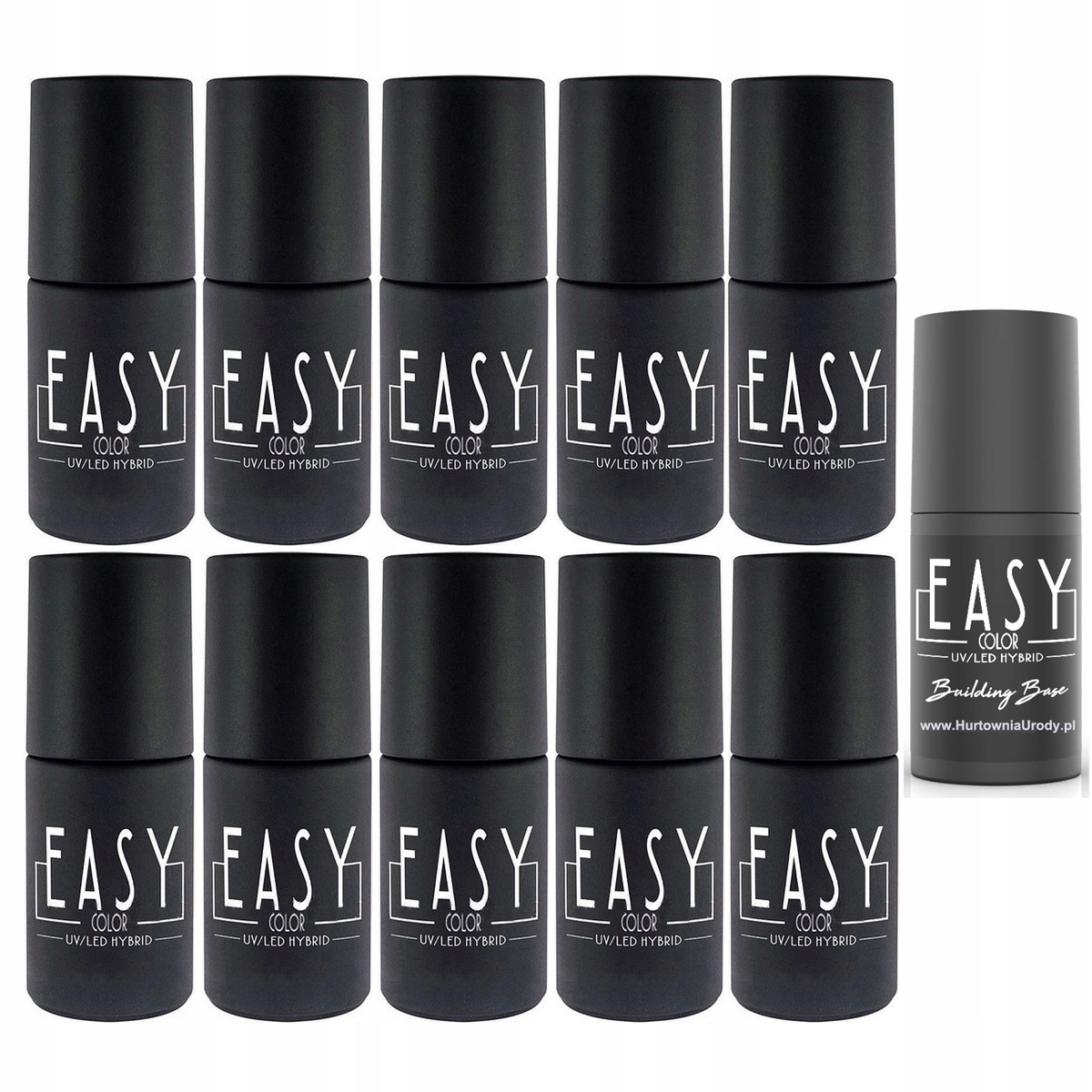 

Zestaw Easy Color Lakier Hybrydowy 10szt +1