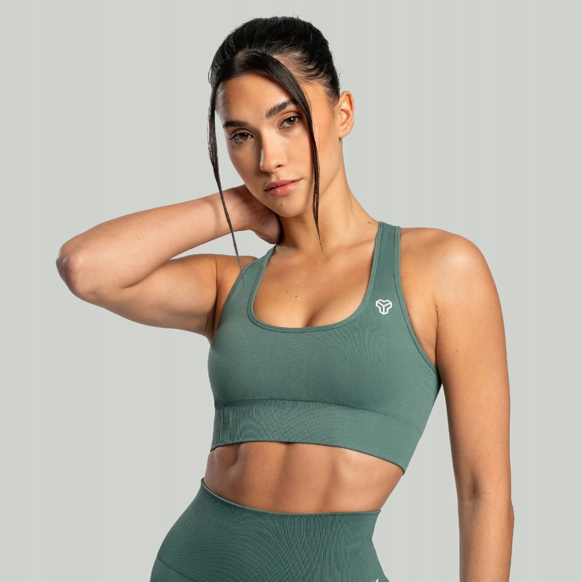 GymBeam Biustonosz sportowy Seamless Moss M