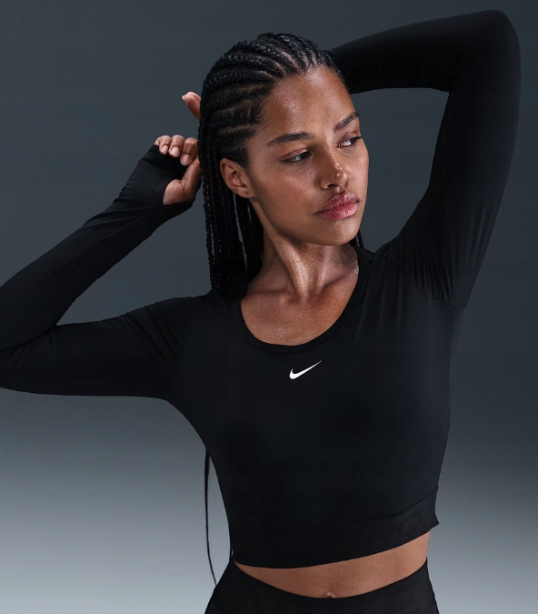Dámské triko Nike Pro Womens Dri-FIT Cropped Long-Sleeve Top